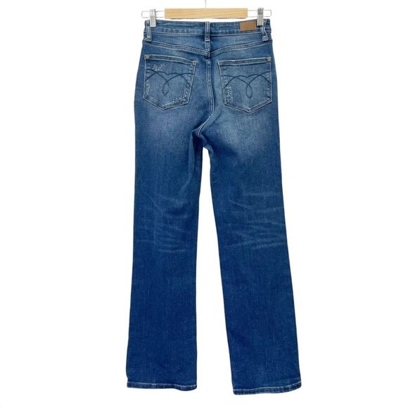 Judy Blue Dad Jeans Size 26 | 2/3 High Rise Straight Leg Vintage Wash JB88531 - Picture 3 of 12